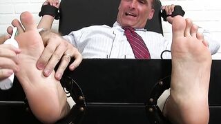 Mature hunk Sebastian tied up and tickle tormented by dom