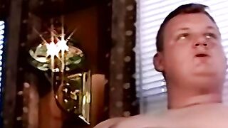 Mature gay sucks a fat guys cock while he was masturbating