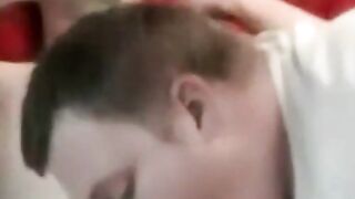 Amateurs have good time lying next to each other jerking off