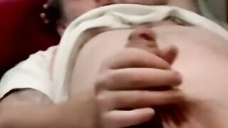 Amateurs have good time lying next to each other jerking off