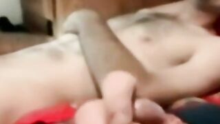 Amateurs have good time lying next to each other jerking off