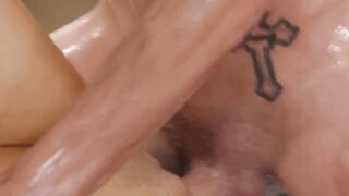 NURU RUBS - Adorable Blonde Elsa Jean Offer Her Best Friend's Brother A Steamy NURU Strokes