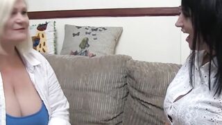 MatureLacey.com - Inked lesbian scissors with granny Lacey Starr after pussy licking