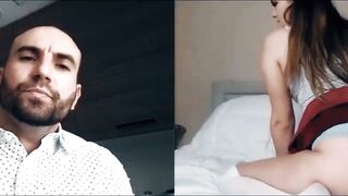 PornTaboos.com - Sexy Athena Faris' webcam pussy play teases her bald stud captive