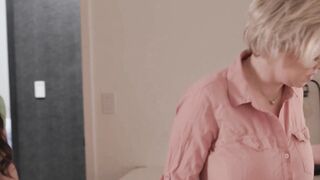 ADULT TIME - cougar Lesbo Dee Williams Helps Her Curious Heterosexual Tenant Spencer Bradley Orgasm!