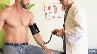 Muscular Johnny Ford walks Quin Quire through a rectal exam that turns into a rough f