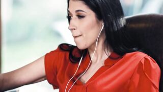 ALL BIMBOS RUBS - Hot Black Pleasures Her Busy Ex-Wife Under Table Before Licking Her Twat