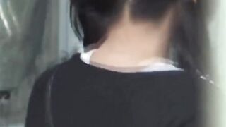 NipponPissTV.com - Perverted Asian teen wipes her cunt after taking a piss in public