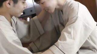 BoyzJapan.com - Sexy Asian guy sucks cock before anal fucking lover