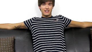 Fresh homo Jayson Steel interviewed before jacking off
