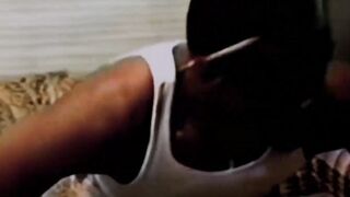 Horny and hungry Dwight Antoine sucked a big dick until it gives him cum