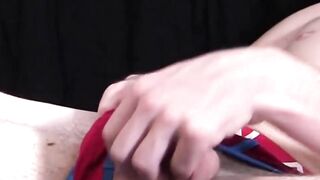 The bed is full sticky sperm after slim Zander stimulates his aroused wood