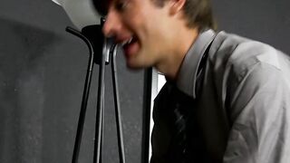 Horny blond teenage homosexual gets spanked and fucked