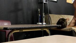 Horny blond teenage homosexual gets spanked and fucked