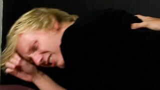 Horny blond teenage homosexual gets spanked and fucked