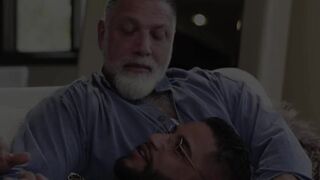 ADULT TIME - Bae Daddy Bear Brings Inked Beefcake Home to Banged! With Hubby - FIRST TIME TOPPING!