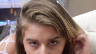 Big ass Taylor Blake sucks stepdads big cock for silence