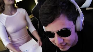 Cute teen Kenzie Madison gives sloppy blowjob to stepbrother