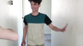 Gay twink Zayne Bright cum sprayed by stepbro Dakota Lovell Hoe 3