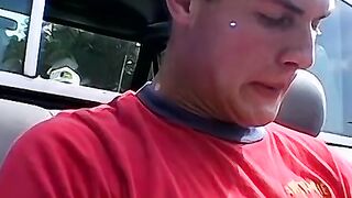 Hardcore chainsmoking and cock jerking by horny Devon and two other bad studs