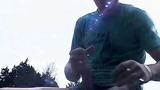 Hardcore chainsmoking and cock jerking by horny Devon and two other bad studs