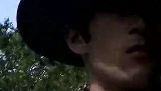 Hardcore chainsmoking and cock jerking by horny Devon and two other bad studs