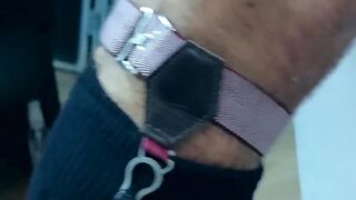 PlayingMen.com - Elegant hunk wears slick blue suit while ramming hot stud deeply and