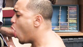 BoyPunish.com - Bearded and hairy security officer's hard, raw fuck with a young, eag