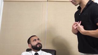 Imperial Muscle felt relief after his feet got sucked and worshiped by muscular Rikk