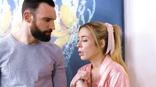 OUT OF THE FAMILY - Cutie Masseuse Aiden Ashley Shows Her Stepbrother How To Do A NURU Grind
