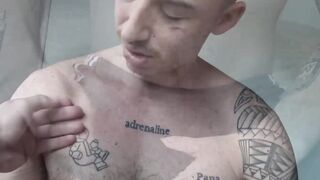 I pay this tattooed hung Manu so I can touch his well built body and stroke his cock