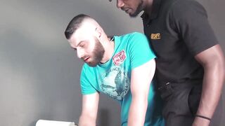 Hot Black Cops raw dogged and drilled hard naughty bearded crook