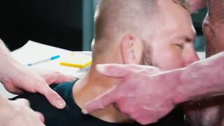InfernoDungeon.com - Double fisting fun in a wild gay threesome with handsome men
