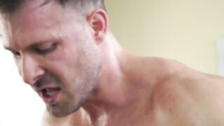 RagingXXX.com - Three young gays anally intruded by a big hunky beefcake