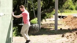 RawNextDoor.com - Markie More showers Mark Long's virgin asshole with his hot load