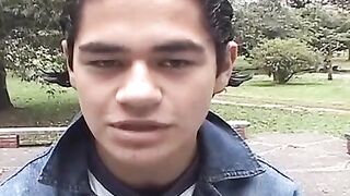 Cute twinks Alfonso and Cesar stuff each other in a shower