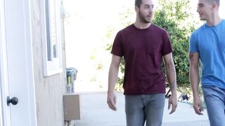 Handsome homosexuals are making passionate raw sex