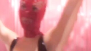 PussyCatsLatex.com - Naughty femdom's toy play with masked lesbian sub
