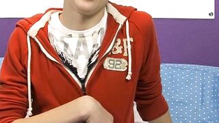 Cutie Dylan Chambers hot solo masturbation after interview