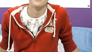 Cutie Dylan Chambers hot solo masturbation after interview