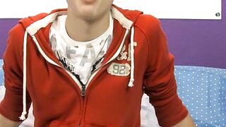 Cutie Dylan Chambers hot solo masturbation after interview
