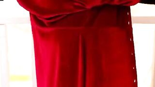 If you were to lay eyes on Nikki B inside her irresistible evening gown you might wonder what she’s wearing underneath that red confection. The answer is african underwear and