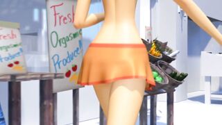 3DGSPOT - Lusty chick Gets Orgasm While Fucking Both Her Holes With Vegetables! 3D ANIME PORN!
