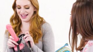 GIRLSWAY - I Used My Brand New Huge Strap-On On My Hot Red Head Next Door! DOGGY STYLE & SCISSORING