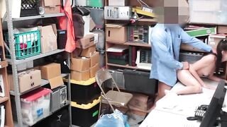 ShopliftersPunished.com - Brunette babe Carolina Sweets takes pussy pounding deep by