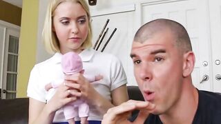 CreampiedTeenie.com - Blonde babe Chloe gets creampied with big load of hot jizz