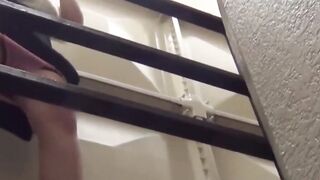 NipponPissTV.com - Stunning Oriental vixen dripping urine down a staircase Hoe 2