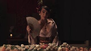 TRANSFIXED - eastern Muse Kasey Kei Has Passionate Sex With Beautiful Nyotaimori Camgirl Casey Calvert