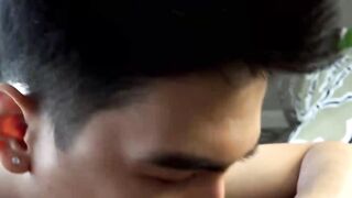 Horny Gavin WInter helped my chocolate skinned dick to expel white cum