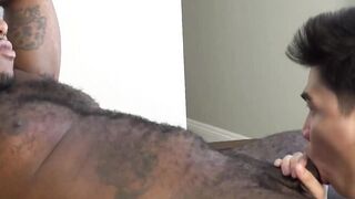 Horny Gavin WInter helped my chocolate skinned dick to expel white cum